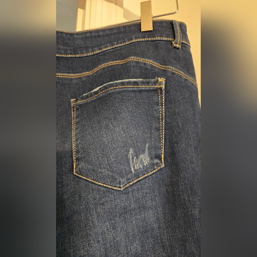 Forever 21 Mid Rise Blue Skinny Jeans NWOT - Picture 7 of 8